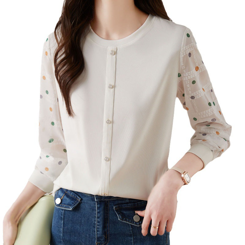 Top Mujer Estilo Francés | Camiseta Suelta Casual | Blanco y Negro