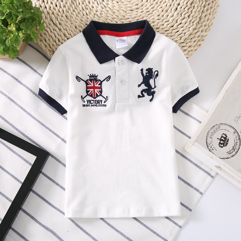 Polo Manga Corta Niños - Estilo Coreano Transpirable