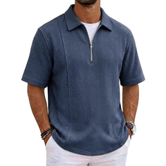 Polo Deportivo con Cuello Barco y Media Cremallera Hombre - Irina Shop