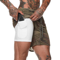 Pantalon Corto Compresion Deportivo con Bolsillo Hombre