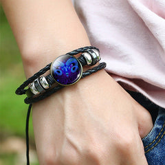 Pulsera Zodiaco Constelacion Luminosa Trenzada 12 Signos