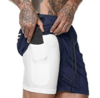 Pantalon Corto Compresion Deportivo con Bolsillo Hombre