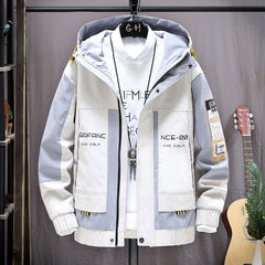 Chaqueta Casual Hombre Suelta Estampada sin Cuello