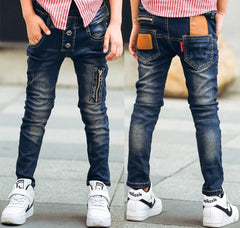 Pantalones Vaqueros Niño Elásticos – Denim Azul Oscuro - Irina Shop