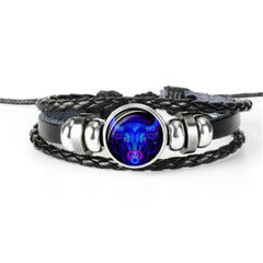 Pulsera Zodiaco Constelacion Luminosa Trenzada 12 Signos