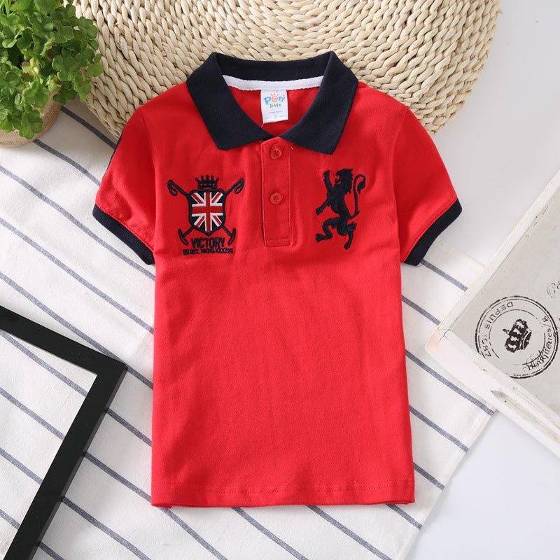 Polo Manga Corta Niños - Estilo Coreano Transpirable