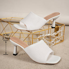 Sandalias Mujer Punta Cuadrada Tacón Ancho Verano - Irina Shop