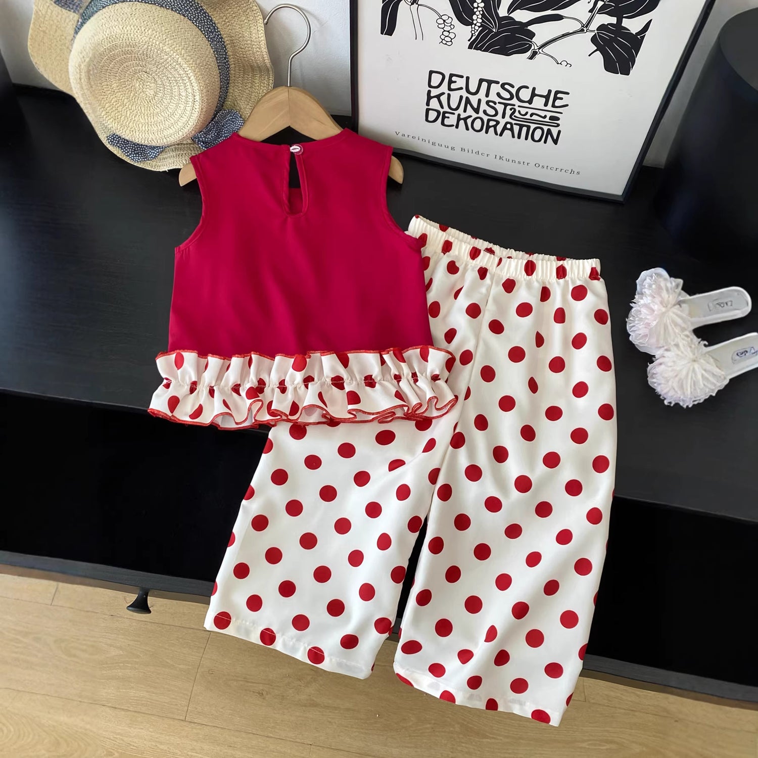 Conjunto Niña Lunares - Top y Pantalón de Lunares