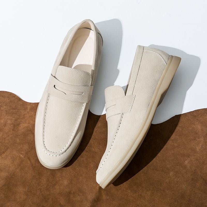 Zapatos Sin Cordones Hombre Punta Fina Tacón Chunky | Tallas 38-47