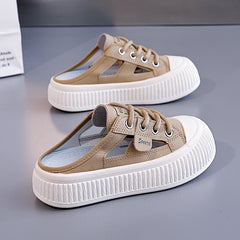  Zapatillas Mujer Suela Gruesa Transpirables Caladas Casual