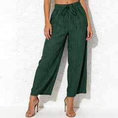 Pantalón Ancho Mujer Cintura Alta – Estilo Casual Coreano
