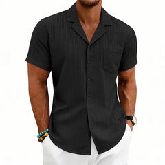 Camisa Hombre Manga Corta Cuello Cubano Talla Grande
