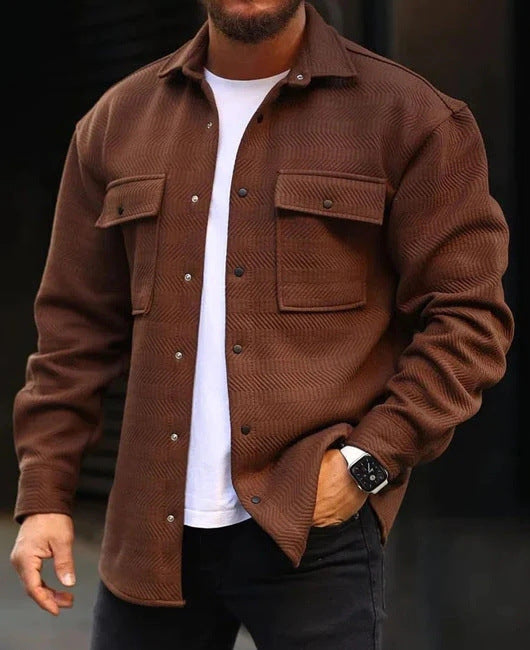 Chaqueta Hombre Cuello Polo Manga Larga | 8 Colores y Tallas S-XXXXL
