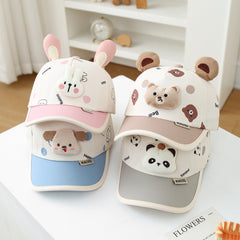 Gorra Infantil Animal de Peluche – Protección Solar para Niños y Niñas
