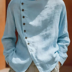 Camisa Hombre Cuello Redondo Fit Holgado Retro - Irina Shop