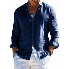 Camisa Manga Larga Hombre Casual Holgada S-6XL