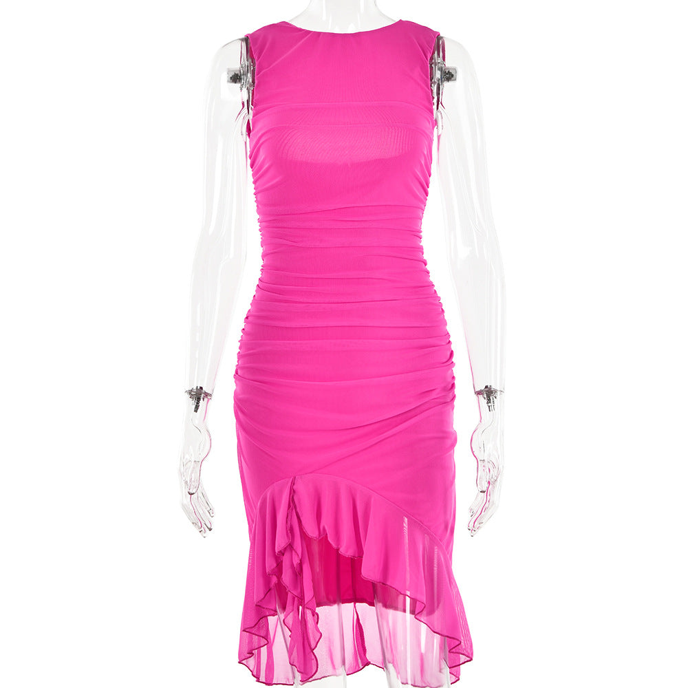 Vestido Ajustado Mujer Sin Mangas | Midi Elegante de Fiesta