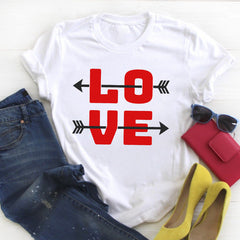 Camiseta Pareja Letras Personalizadas Unisex Modal