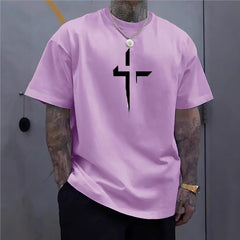 Camiseta Streetwear Hombre Manga Corta | Estampado Cruz 7 Colores
