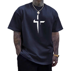 Camiseta Streetwear Hombre Manga Corta | Estampado Cruz 7 Colores