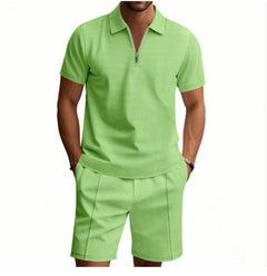 Conjunto Casual Hombre Verano — Waffle Camiseta + Shorts