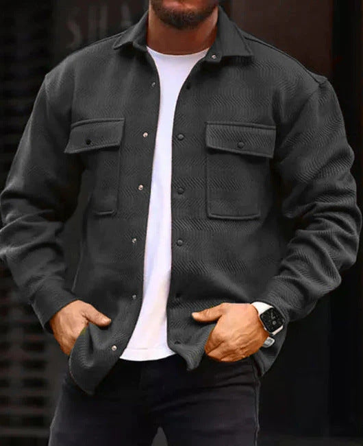 Chaqueta Hombre Cuello Polo Manga Larga | 8 Colores y Tallas S-XXXXL