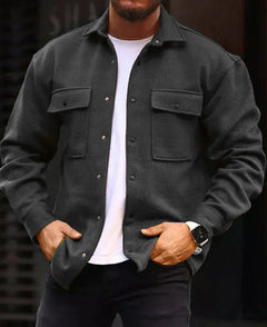 Chaqueta Hombre Cuello Polo Manga Larga | 8 Colores y Tallas S-XXXXL