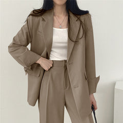 Conjunto Coreano Mujer Slim Fit - Traje Pantalón CasualConjunto Coreano Mujer Slim Fit - Traje Pantalón Casual