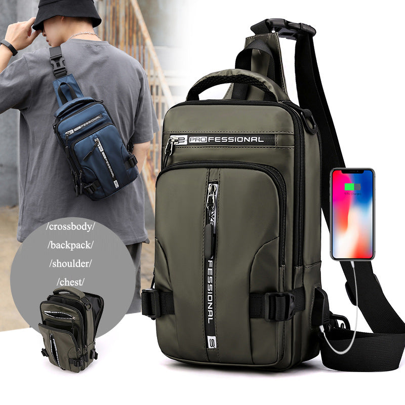 Bolsa Bandolera Hombre Multifuncional Impermeable Nylon
