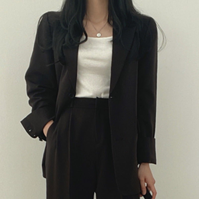 Conjunto Coreano Mujer Slim Fit - Traje Pantalón Casual