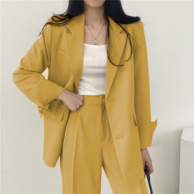 Conjunto Coreano Mujer Slim Fit - Traje Pantalón Casual