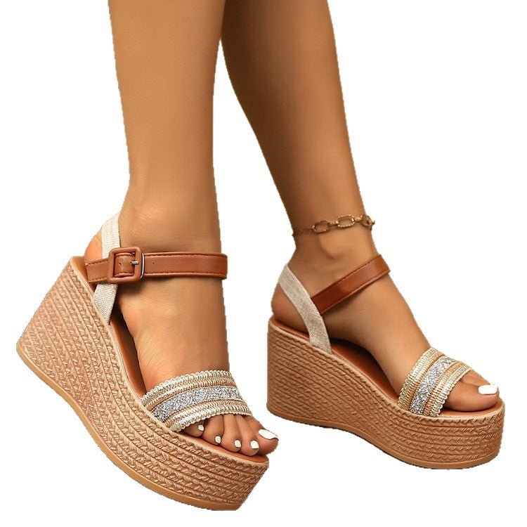 Sandalias Romanas Mujer de Suela Gruesa | Tacón Alto Verano - Irina Shop
