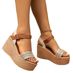 Sandalias Romanas Mujer de Suela Gruesa | Tacón Alto Verano - Irina Shop