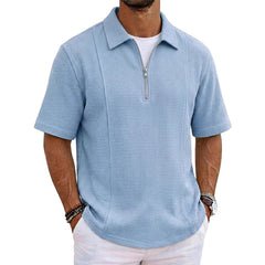 Polo Deportivo con Cuello Barco y Media Cremallera Hombre - Irina Shop