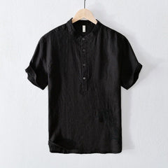 Camisa hombre manga corta - Estilo casual con bolsillos M-4XL