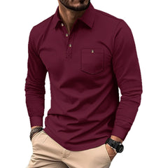 Camisa Waffle Hombre Manga Larga | Algodón Transpirable 6 Colores