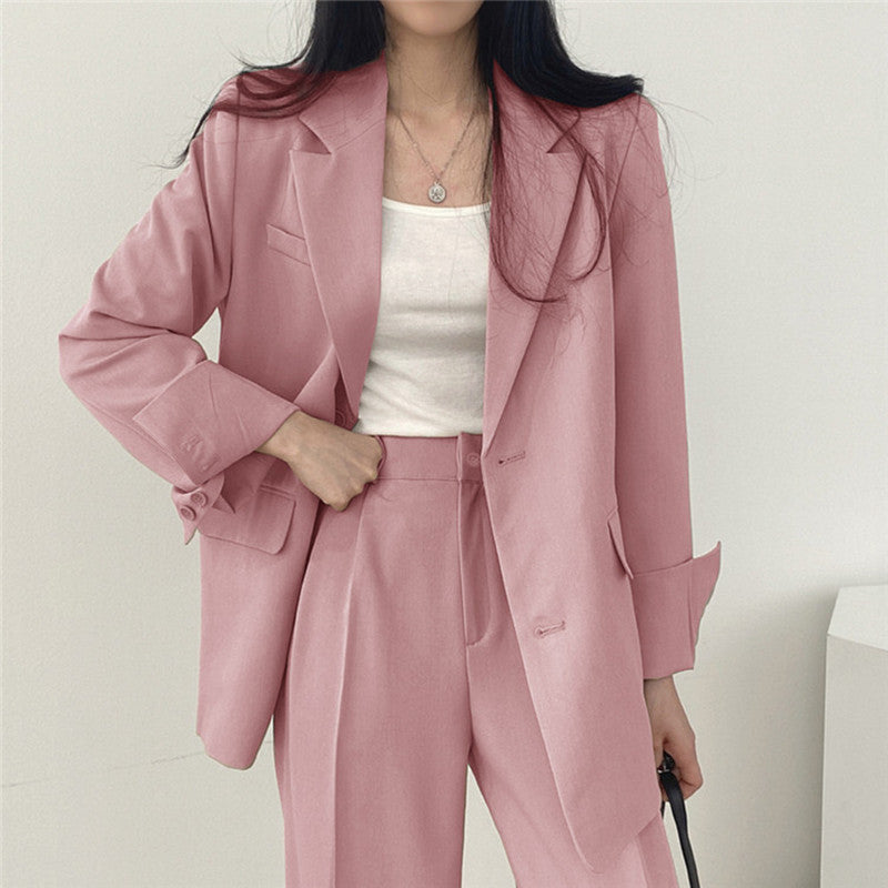 Conjunto Coreano Mujer Slim Fit - Traje Pantalón Casual