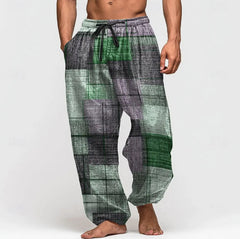 Pantalones Casual Hombre Wide-Leg Estampado