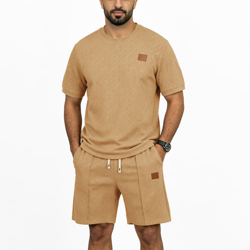 Conjunto Hombre Camiseta Shorts Jacquard | Verano