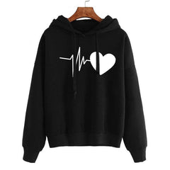 Sudadera Hoodie Mujer Estampado Corazon Streetwear