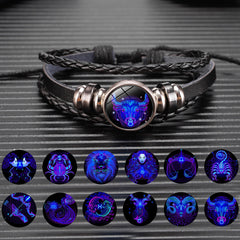 Pulsera Zodiaco Constelacion Luminosa Trenzada 12 Signos