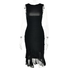 Vestido Ajustado Mujer Sin Mangas | Midi Elegante de Fiesta
