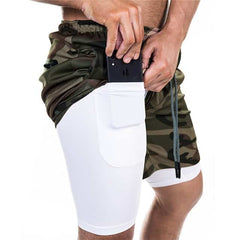 Pantalon Corto Compresion Deportivo con Bolsillo Hombre