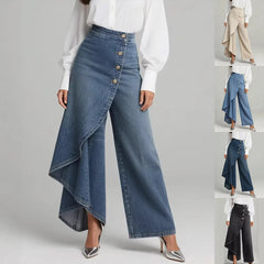 Pantalones Rectos Mujer con Botones | Moda Urbana