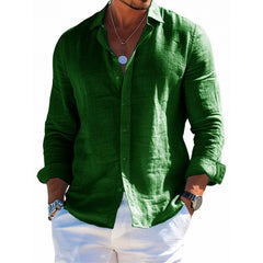 Camisa Manga Larga Hombre Casual Holgada S-6XL