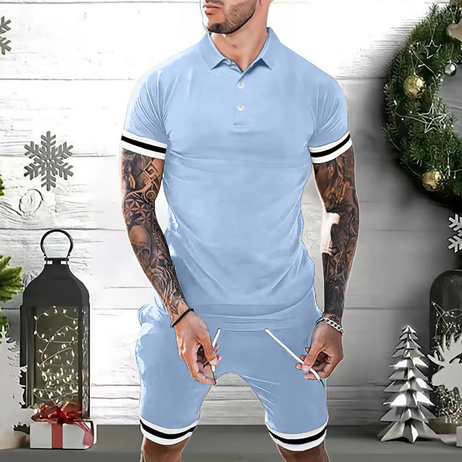 Conjunto Hombre Verano 2 Piezas Polo y Short Deportivo