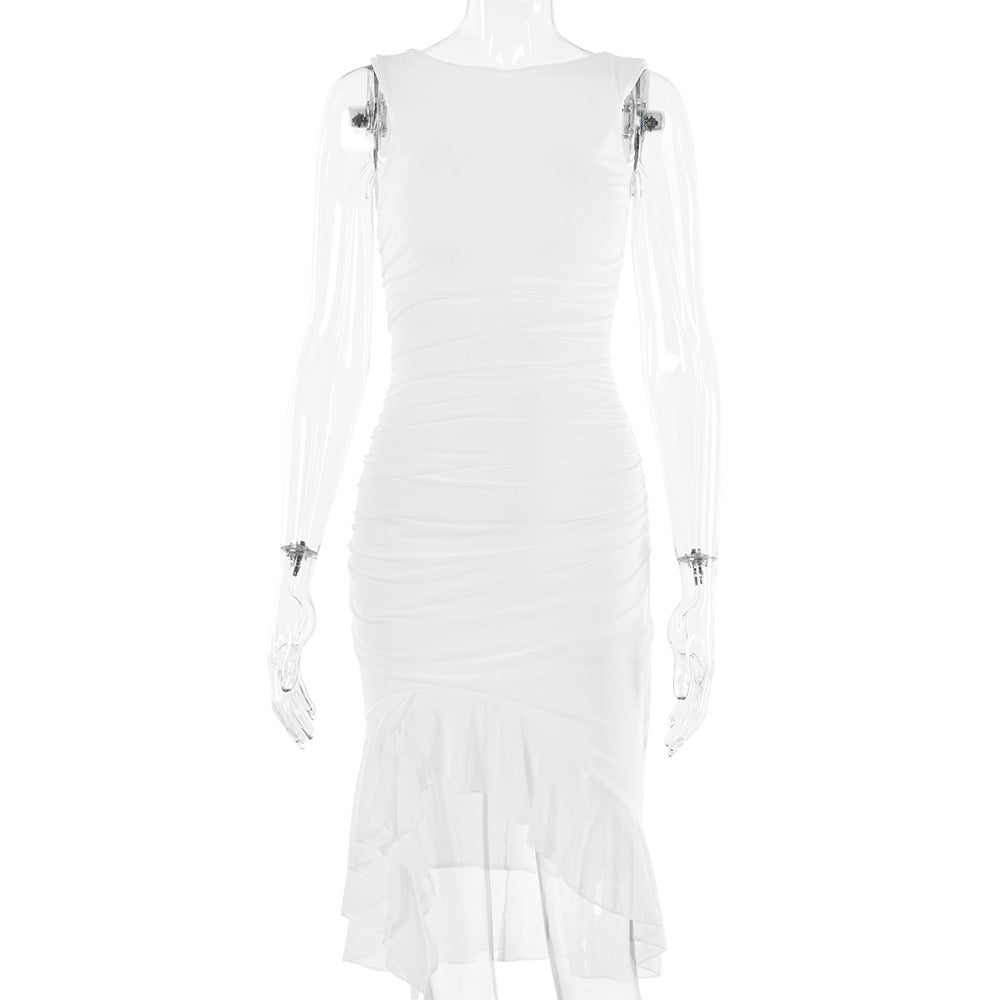 Vestido Ajustado Mujer Sin Mangas | Midi Elegante de Fiesta