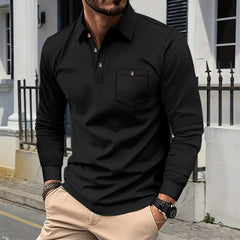 Camisa Waffle Hombre Manga Larga | Algodón Transpirable 6 Colores