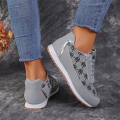 Zapatillas Florales Mujer Planas - Sneakers Casual Ligeras