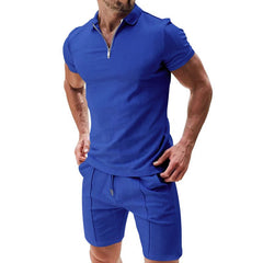 Conjunto Casual Hombre Verano — Waffle Camiseta + Shorts